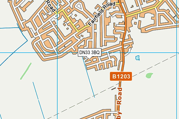 DN33 3BQ map - OS VectorMap District (Ordnance Survey)