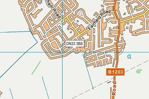DN33 3BS map - OS VectorMap District (Ordnance Survey)
