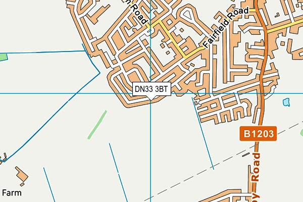 DN33 3BT map - OS VectorMap District (Ordnance Survey)