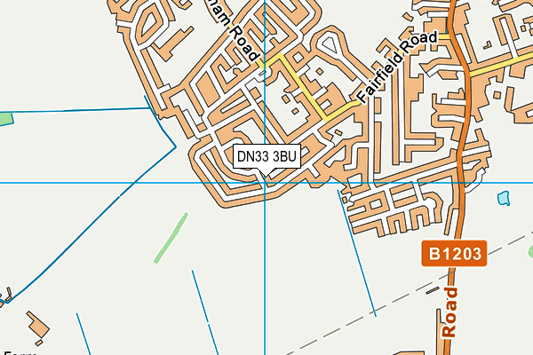 DN33 3BU map - OS VectorMap District (Ordnance Survey)