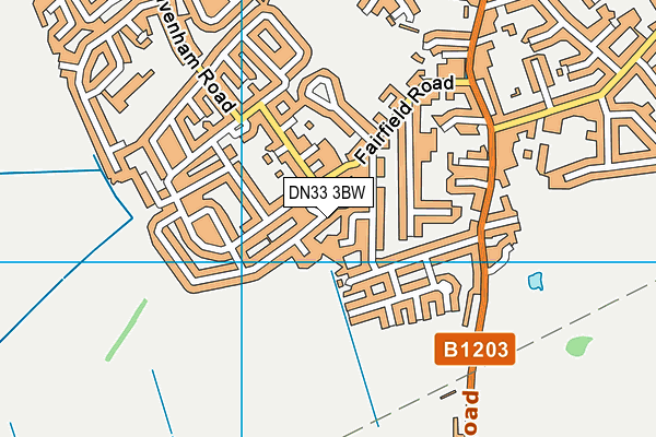 DN33 3BW map - OS VectorMap District (Ordnance Survey)