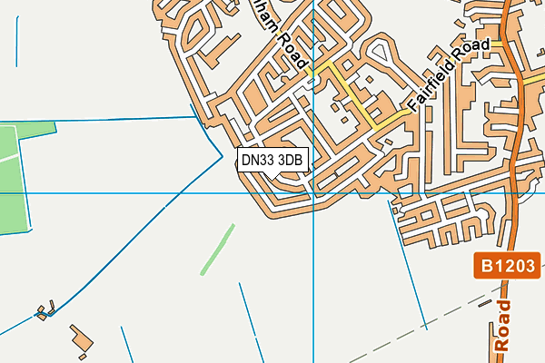 DN33 3DB map - OS VectorMap District (Ordnance Survey)
