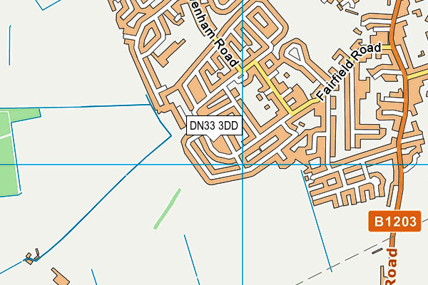 DN33 3DD map - OS VectorMap District (Ordnance Survey)