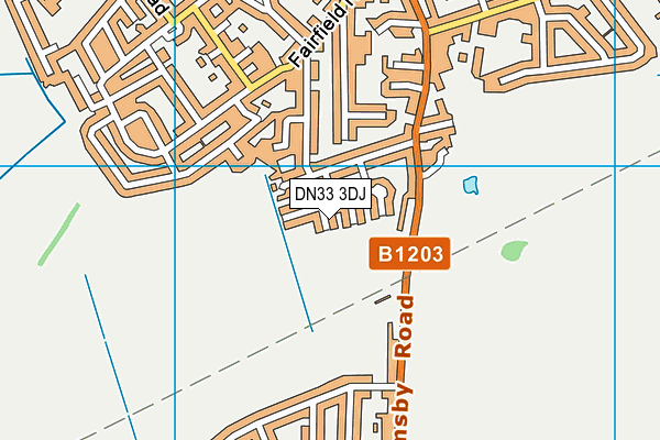 DN33 3DJ map - OS VectorMap District (Ordnance Survey)