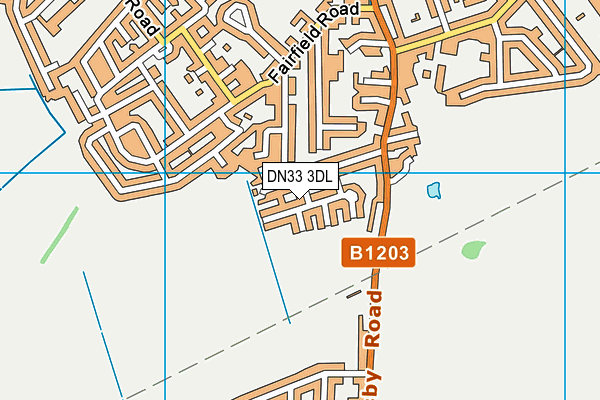 DN33 3DL map - OS VectorMap District (Ordnance Survey)