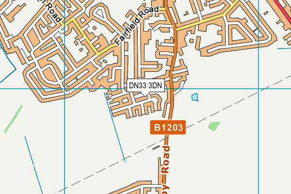 DN33 3DN map - OS VectorMap District (Ordnance Survey)