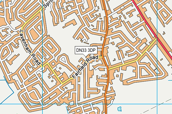 DN33 3DP map - OS VectorMap District (Ordnance Survey)