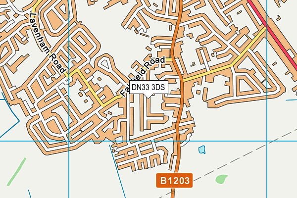 DN33 3DS map - OS VectorMap District (Ordnance Survey)