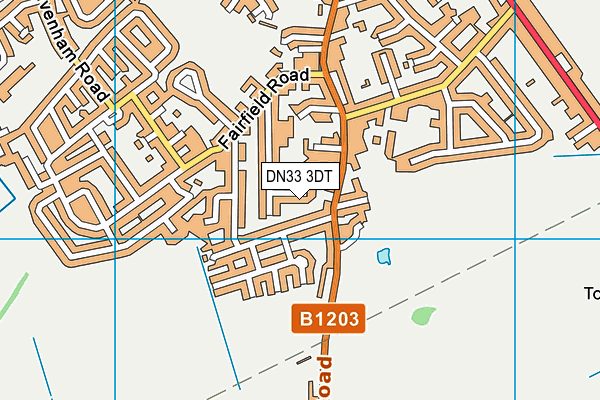 DN33 3DT map - OS VectorMap District (Ordnance Survey)