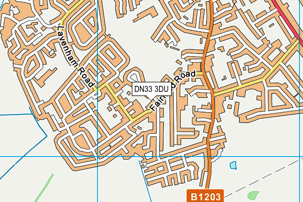DN33 3DU map - OS VectorMap District (Ordnance Survey)