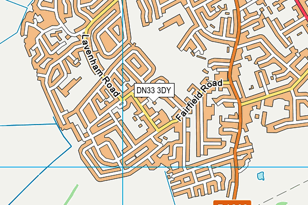 DN33 3DY map - OS VectorMap District (Ordnance Survey)