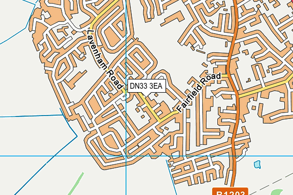 DN33 3EA map - OS VectorMap District (Ordnance Survey)