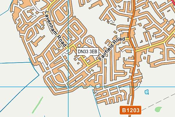 DN33 3EB map - OS VectorMap District (Ordnance Survey)