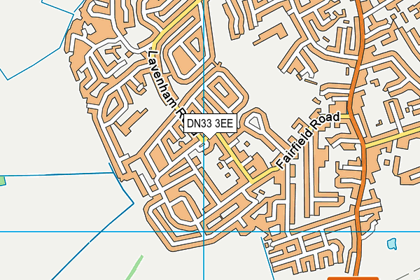 DN33 3EE map - OS VectorMap District (Ordnance Survey)