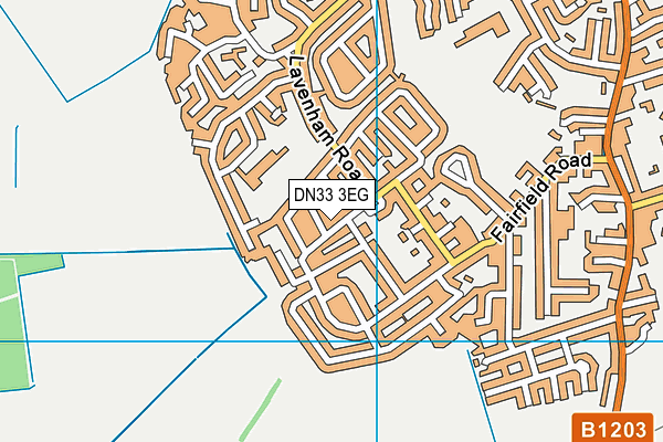 DN33 3EG map - OS VectorMap District (Ordnance Survey)
