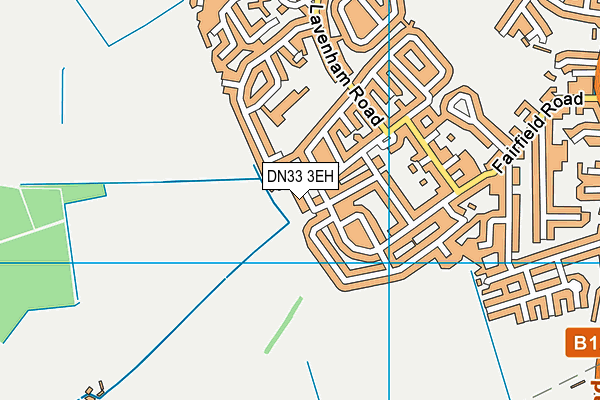 DN33 3EH map - OS VectorMap District (Ordnance Survey)