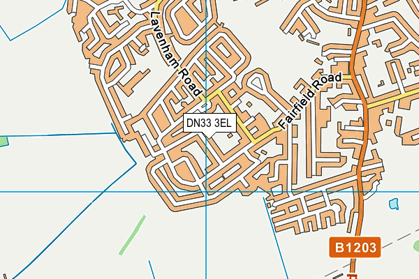 DN33 3EL map - OS VectorMap District (Ordnance Survey)