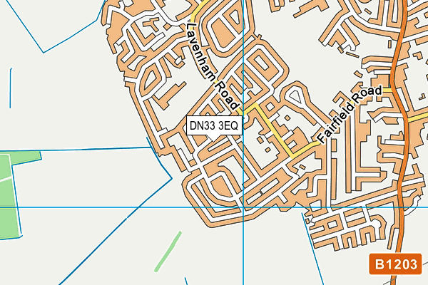 DN33 3EQ map - OS VectorMap District (Ordnance Survey)