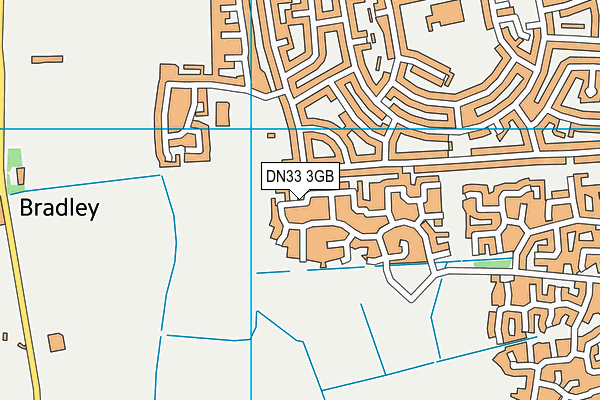 DN33 3GB map - OS VectorMap District (Ordnance Survey)