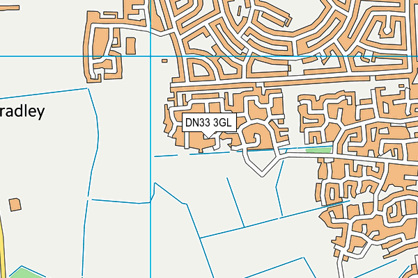 DN33 3GL map - OS VectorMap District (Ordnance Survey)