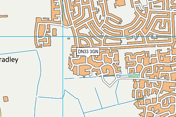 DN33 3GN map - OS VectorMap District (Ordnance Survey)