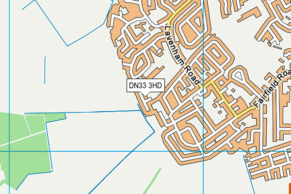 DN33 3HD map - OS VectorMap District (Ordnance Survey)