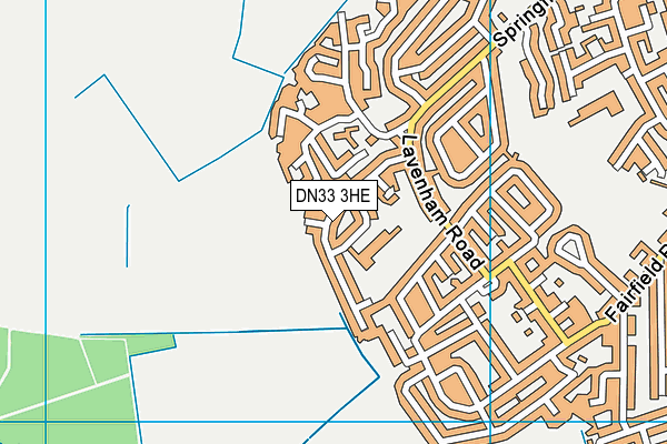 DN33 3HE map - OS VectorMap District (Ordnance Survey)