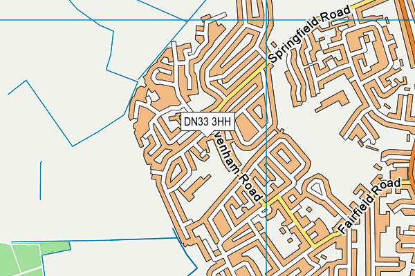 DN33 3HH map - OS VectorMap District (Ordnance Survey)