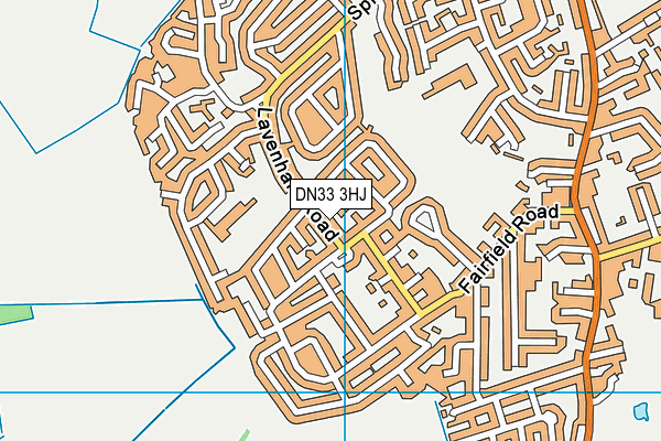 DN33 3HJ map - OS VectorMap District (Ordnance Survey)