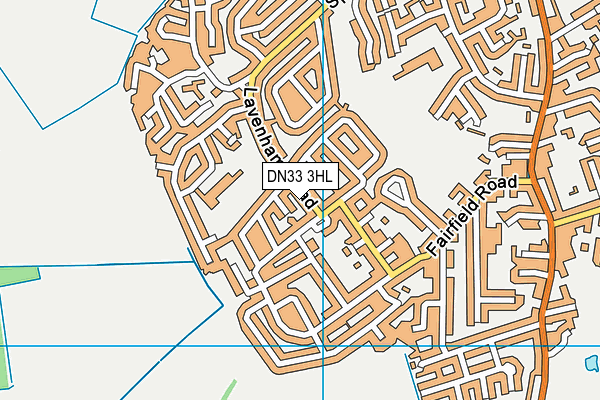 DN33 3HL map - OS VectorMap District (Ordnance Survey)