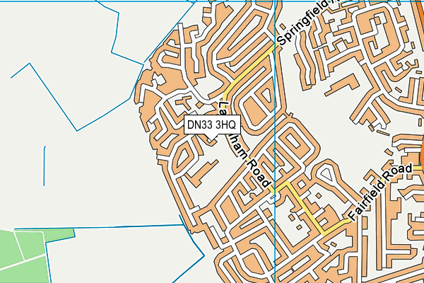 DN33 3HQ map - OS VectorMap District (Ordnance Survey)