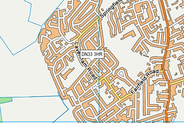 DN33 3HR map - OS VectorMap District (Ordnance Survey)