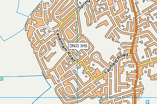 DN33 3HS map - OS VectorMap District (Ordnance Survey)