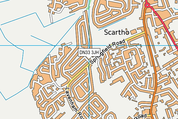 DN33 3JH map - OS VectorMap District (Ordnance Survey)