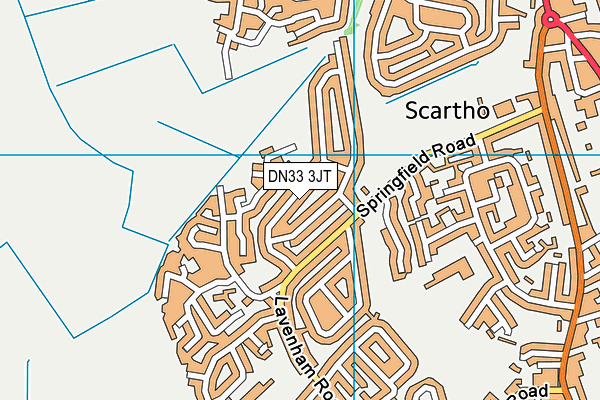 DN33 3JT map - OS VectorMap District (Ordnance Survey)