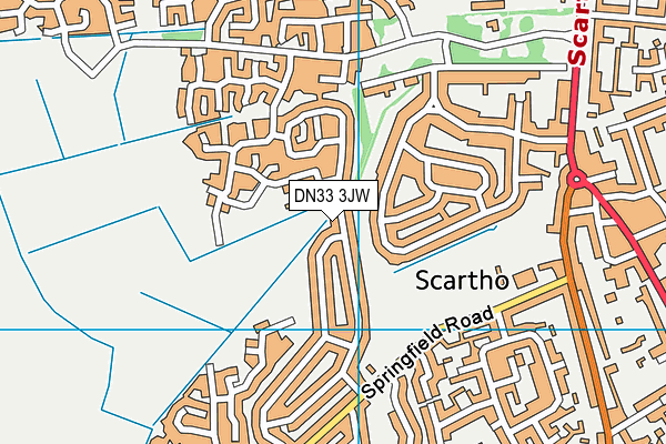 DN33 3JW map - OS VectorMap District (Ordnance Survey)