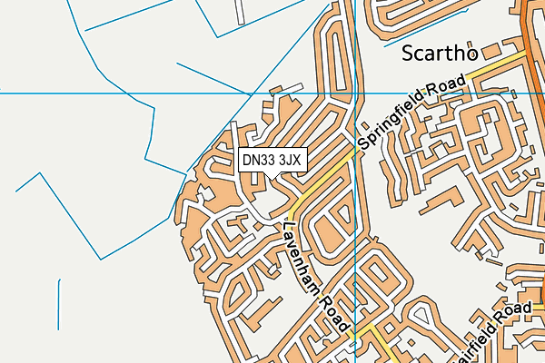DN33 3JX map - OS VectorMap District (Ordnance Survey)
