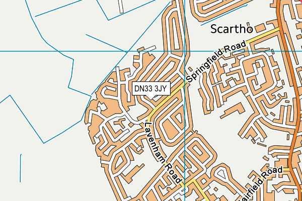 DN33 3JY map - OS VectorMap District (Ordnance Survey)