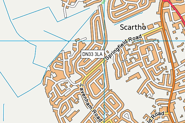 DN33 3LA map - OS VectorMap District (Ordnance Survey)