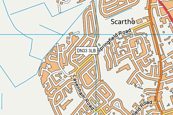 DN33 3LB map - OS VectorMap District (Ordnance Survey)