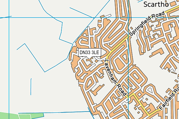 DN33 3LE map - OS VectorMap District (Ordnance Survey)