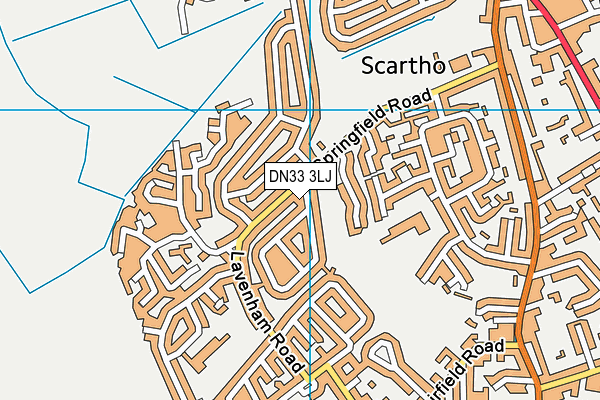 DN33 3LJ map - OS VectorMap District (Ordnance Survey)