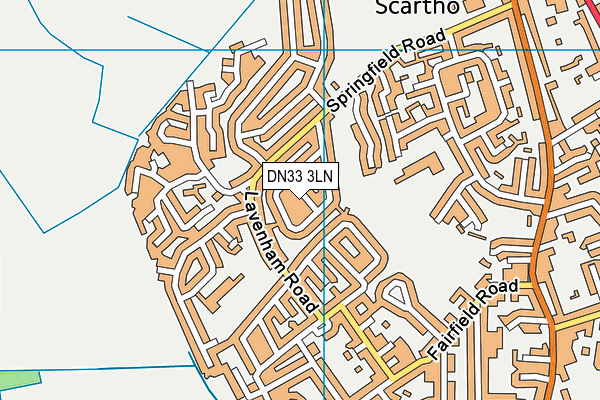 DN33 3LN map - OS VectorMap District (Ordnance Survey)