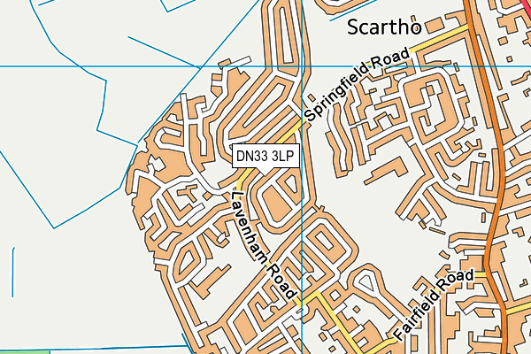 DN33 3LP map - OS VectorMap District (Ordnance Survey)