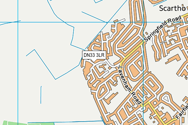 DN33 3LR map - OS VectorMap District (Ordnance Survey)