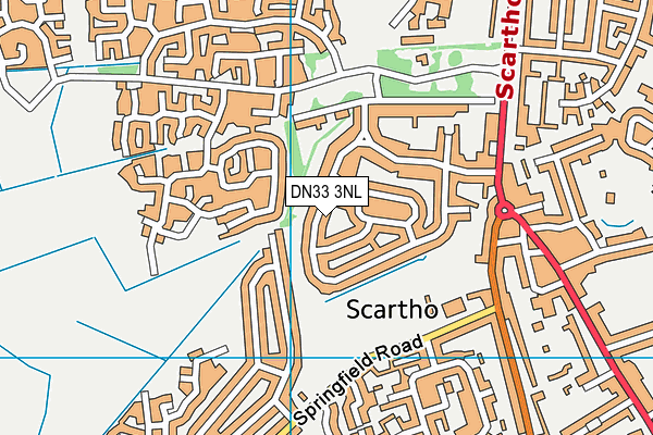 DN33 3NL map - OS VectorMap District (Ordnance Survey)