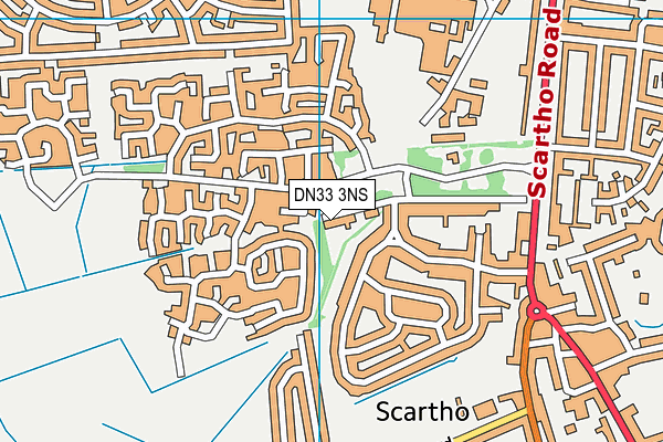 DN33 3NS map - OS VectorMap District (Ordnance Survey)