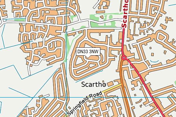 DN33 3NW map - OS VectorMap District (Ordnance Survey)