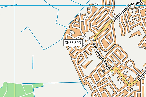 DN33 3PD map - OS VectorMap District (Ordnance Survey)