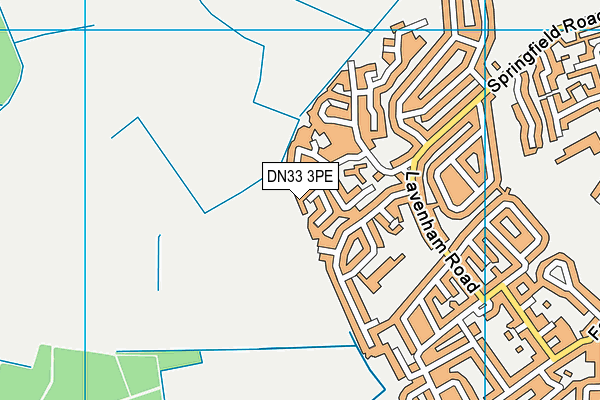 DN33 3PE map - OS VectorMap District (Ordnance Survey)